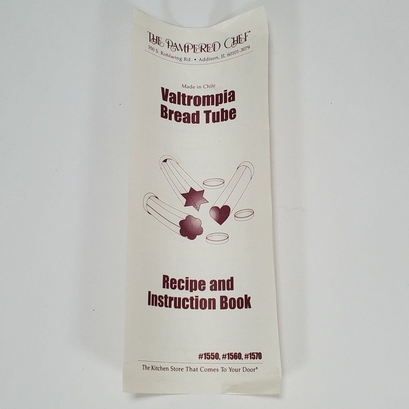 The Pampered Chef Valtrompia Bread Tube Heart Shape #1560 New W/ Open Box - Picture 2 of 3